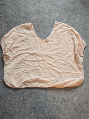 Hand-loomed, Organic Cotton, Peach Women's Top